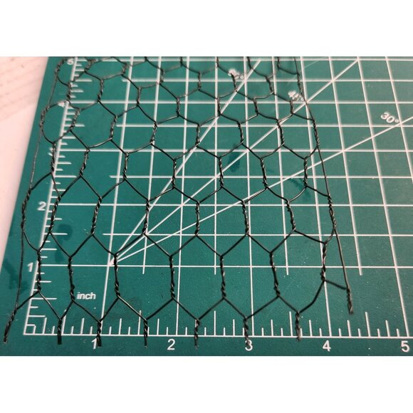 Chicken Wire Ribbon Roll 4 Inches Wide Hexagonal Mesh Black Crafting & Floral De - Picture 3 of 4